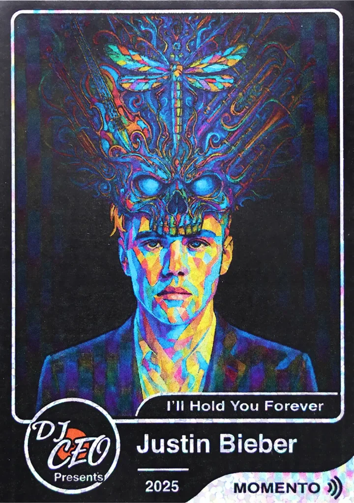Justin Bieber momento trading card